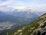 Blick auf Wetterstein mit Zugspitze